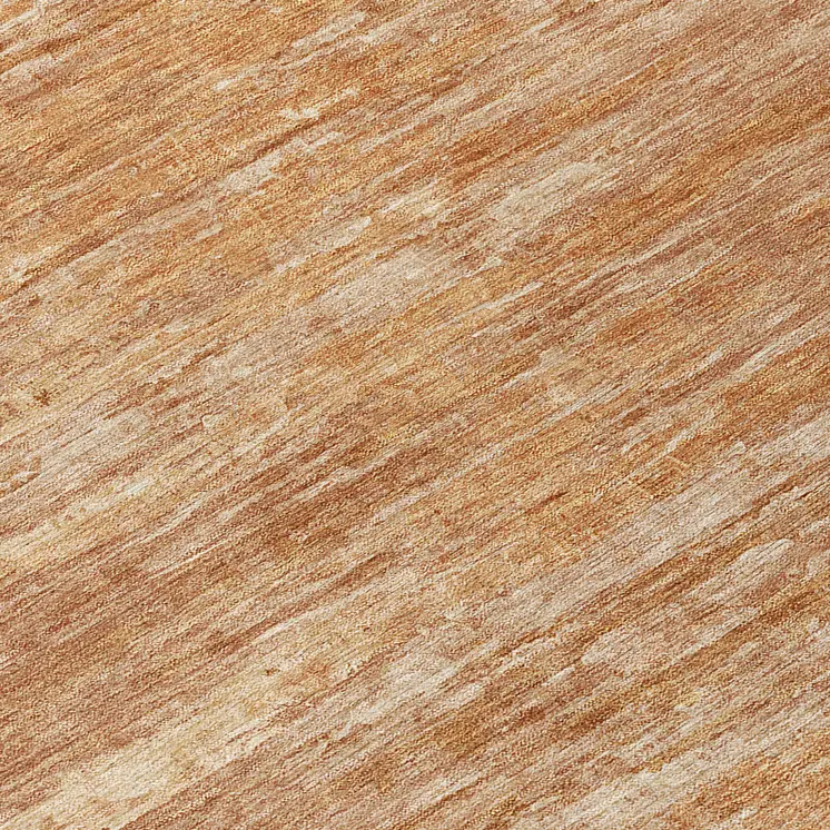 8' Salmon And Copper Round Abstract Washable Indoor Outdoor Area Rug