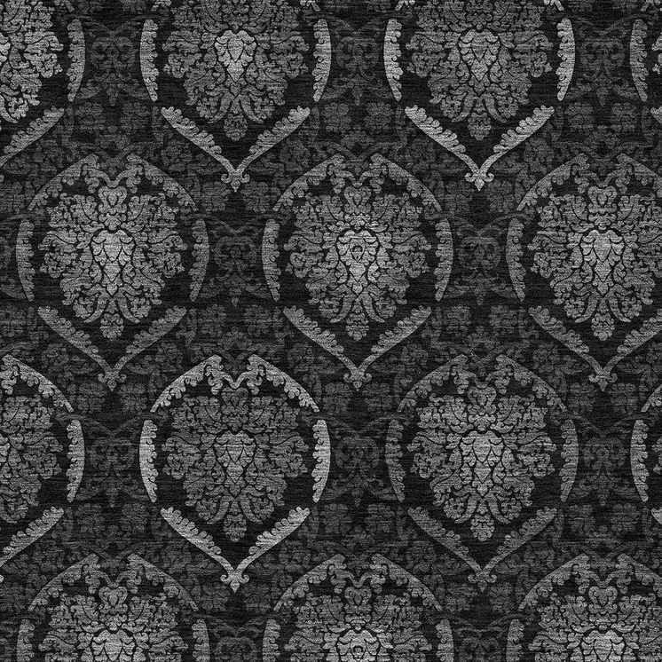 10' X 14' Gray Charcoal And Silver Medallion Washable Indoor Outdoor Area Rug