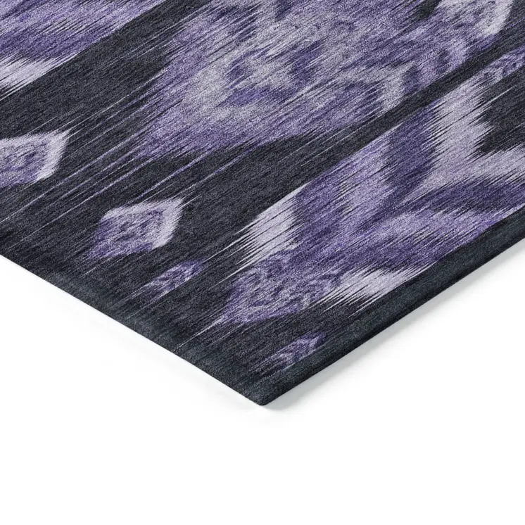 5' X 8' Purple Lavender And Plum Southwestern Washable Indoor Outdoor Area Rug