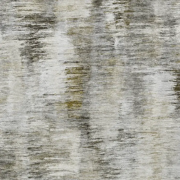 5' X 8' Brown And Taupe Abstract Washable Indoor Outdoor Area Rug