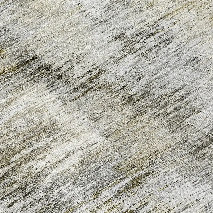8' Brown And Taupe Round Abstract Washable Indoor Outdoor Area Rug