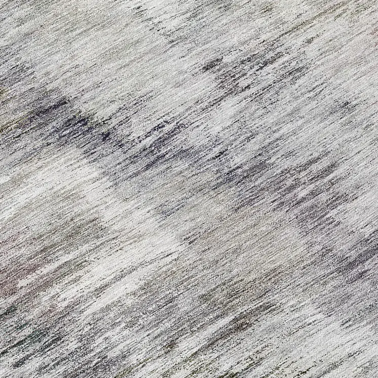 8' Taupe Gray And Silver Round Abstract Washable Indoor Outdoor Area Rug