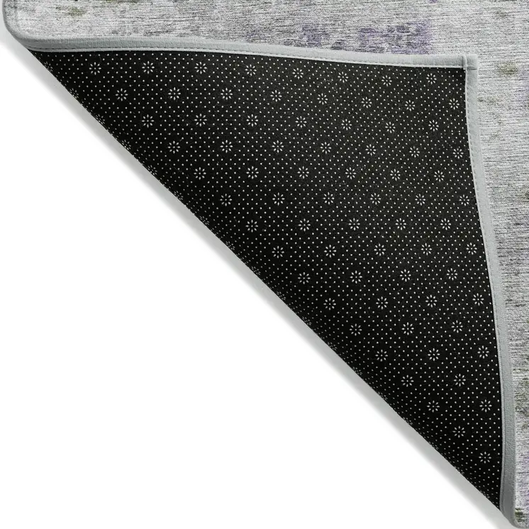 10' X 14' Olive Green And Gray Abstract Washable Indoor Outdoor Area Rug