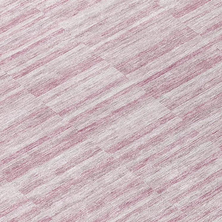 8' Blush Pink And Beige Round Striped Washable Indoor Outdoor Area Rug