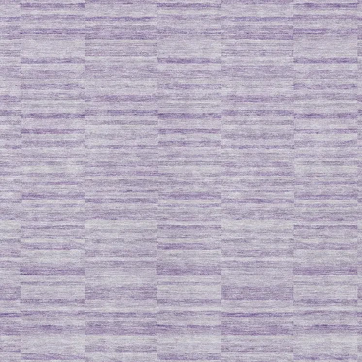 10' X 14' Plum And Purple Striped Washable Indoor Outdoor Area Rug