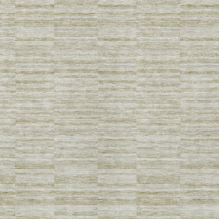 10' X 14' Taupe Beige And Tan Striped Washable Indoor Outdoor Area Rug
