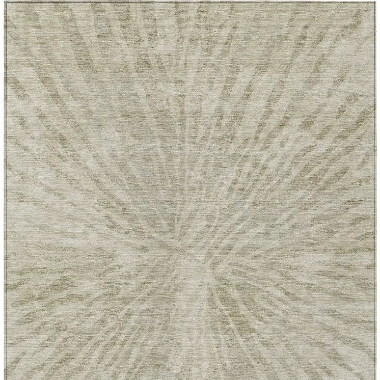 8' X 10' Taupe And Beige Abstract Washable Indoor Outdoor Area Rug