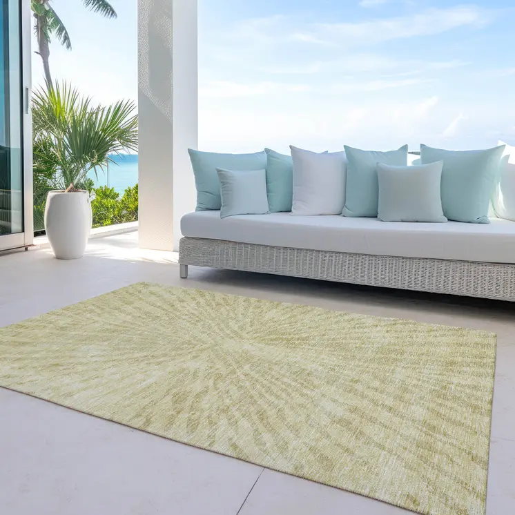 3' X 5' Wheat Beige And Tan Abstract Washable Indoor Outdoor Area Rug