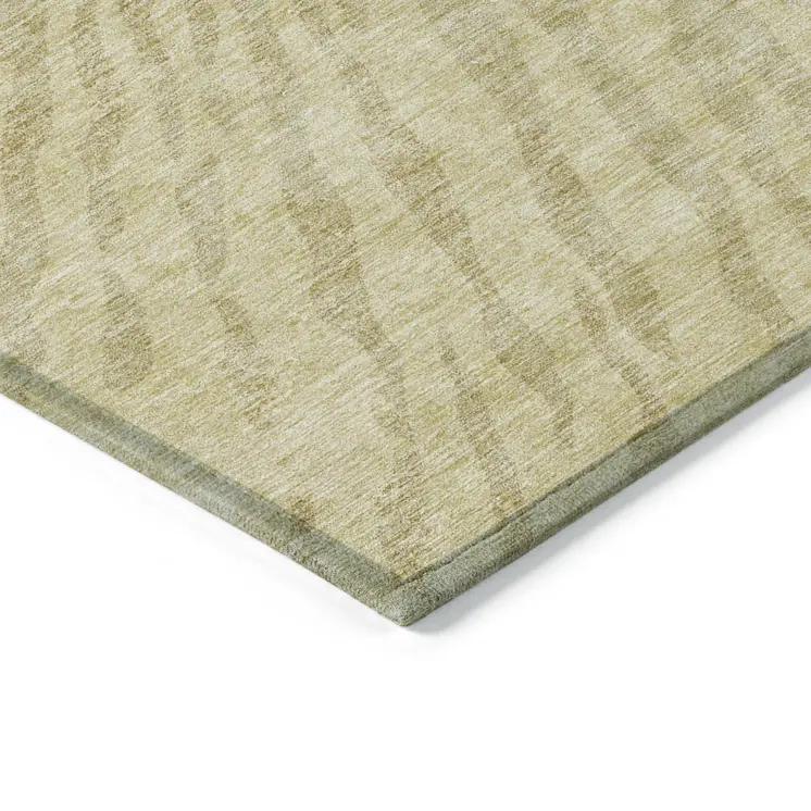 8' X 10' Wheat Beige And Tan Abstract Washable Indoor Outdoor Area Rug