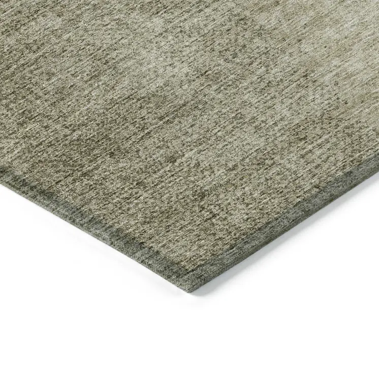 10' X 14' Brown Beige And Taupe Abstract Washable Indoor Outdoor Area Rug