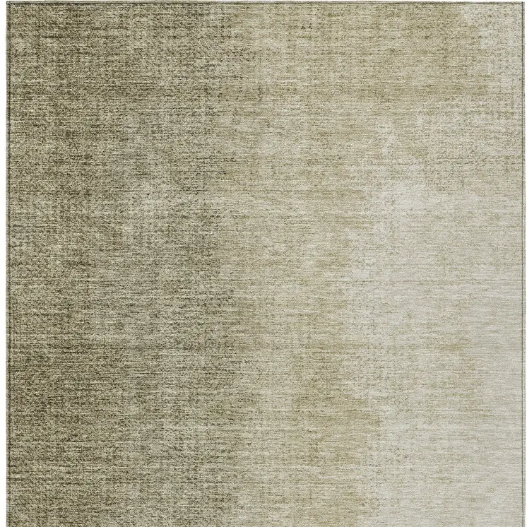 10' X 14' Brown Beige And Taupe Abstract Washable Indoor Outdoor Area Rug