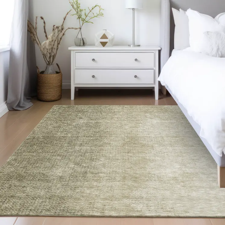 10' X 14' Brown Beige And Taupe Abstract Washable Indoor Outdoor Area Rug