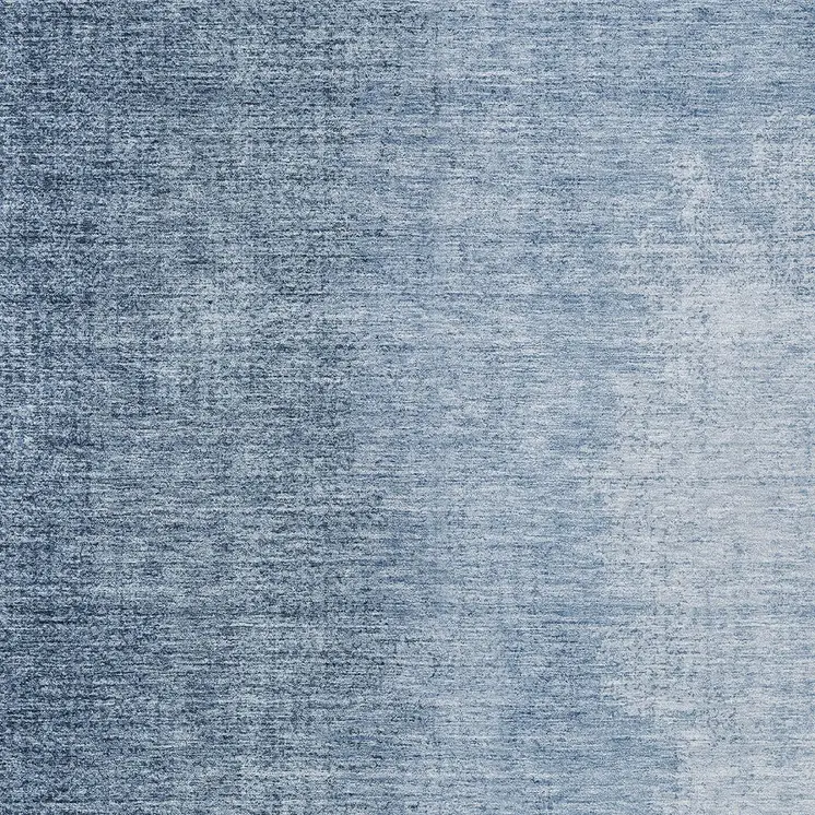 5' X 8' Navy Blue And Sky Blue Abstract Washable Indoor Outdoor Area Rug