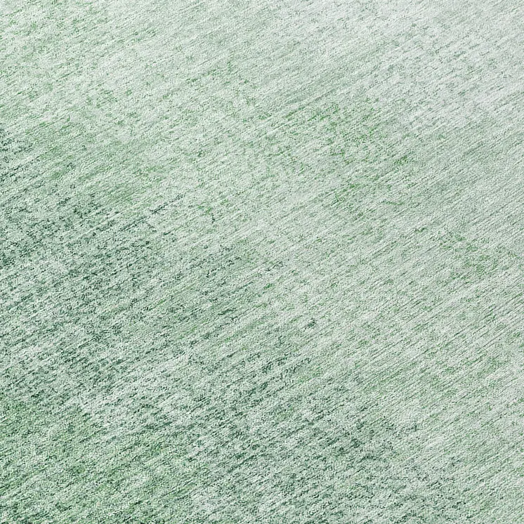 8' Artichoke Green And Fern Green Round Abstract Washable Indoor Outdoor Area Rug