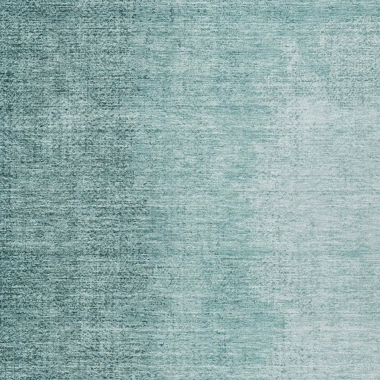 8' X 10' Teal Blue And Aqua Abstract Washable Indoor Outdoor Area Rug