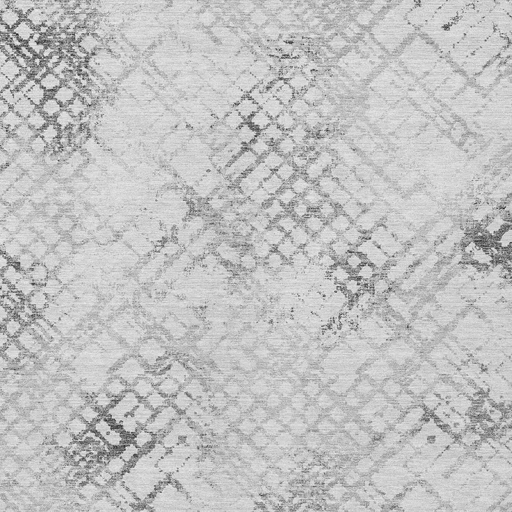 8' X 10' Gray Charcoal And Silver Geometric Washable Indoor Outdoor Area Rug
