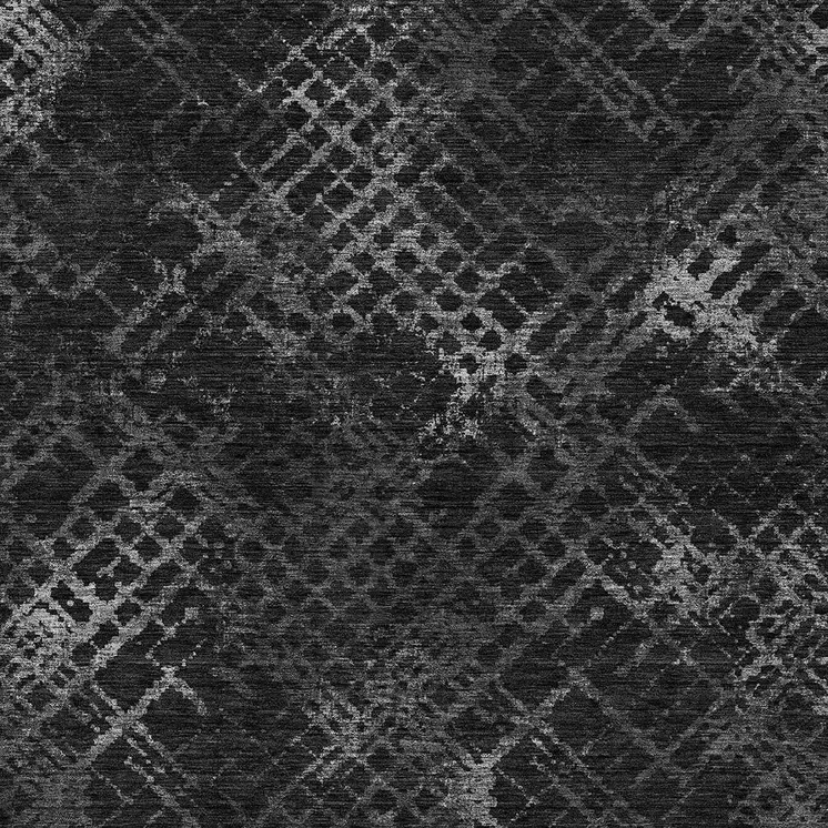 3' X 5' Charcoal Gray And Silver Geometric Washable Indoor Outdoor Area Rug
