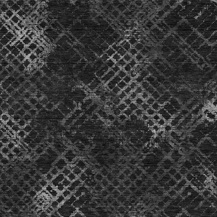 10' X 14' Charcoal Gray And Silver Geometric Washable Indoor Outdoor Area Rug