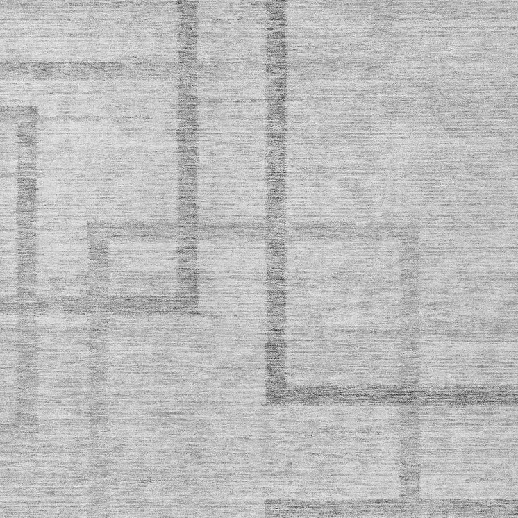 5' X 8' Gray Charcoal And Silver Geometric Washable Indoor Outdoor Area Rug