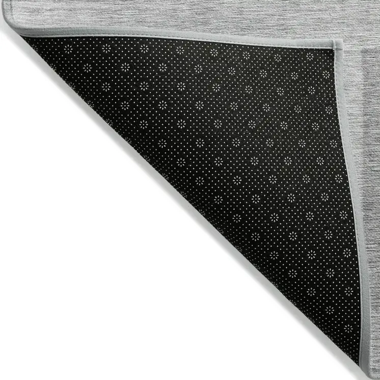 10' X 14' Gray Charcoal And Silver Geometric Washable Indoor Outdoor Area Rug