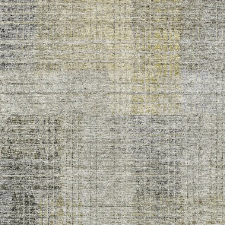 3' X 5' Taupe Beige And Brown Abstract Washable Indoor Outdoor Area Rug