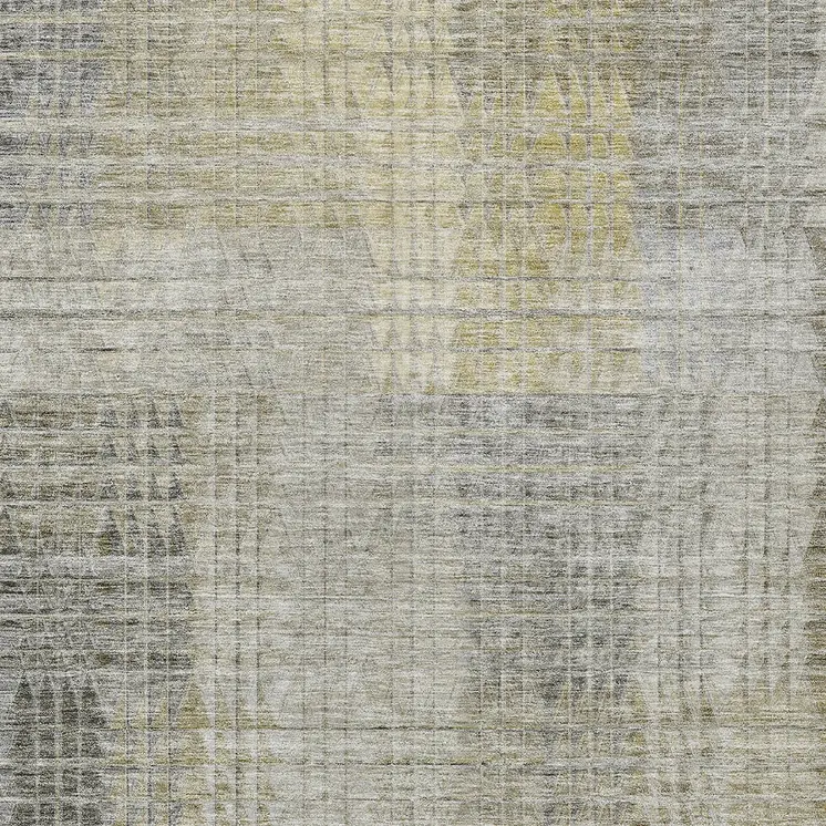 5' X 8' Taupe Beige And Brown Abstract Washable Indoor Outdoor Area Rug
