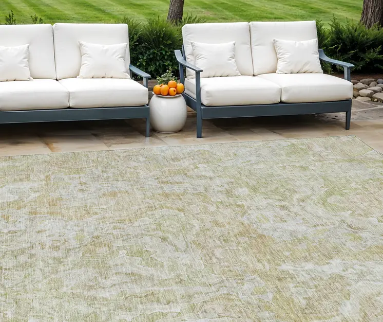 10' X 14' Beige Tan And Taupe Abstract Washable Indoor Outdoor Area Rug