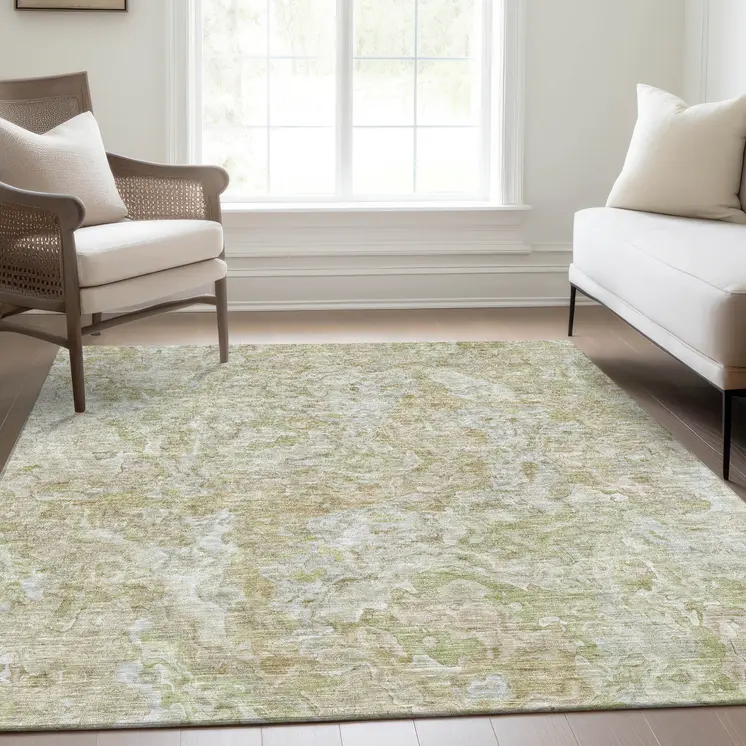 10' X 14' Beige Tan And Taupe Abstract Washable Indoor Outdoor Area Rug