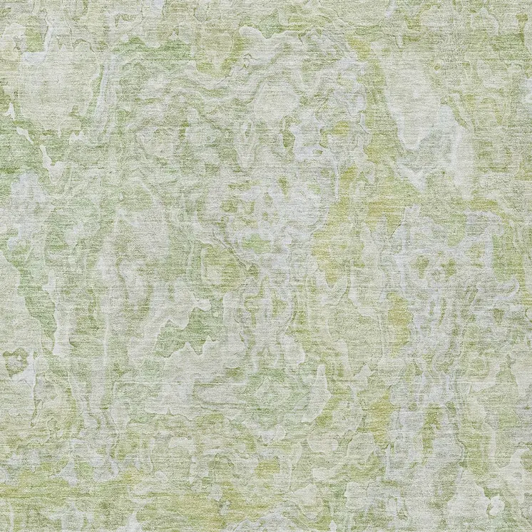 8' X 10' Artichoke Green And Fern Green Abstract Washable Indoor Outdoor Area Rug