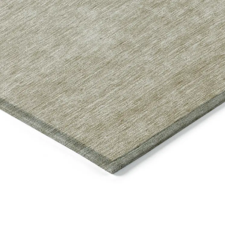 9' X 12' Beige Tan And Taupe Ombre Washable Indoor Outdoor Area Rug