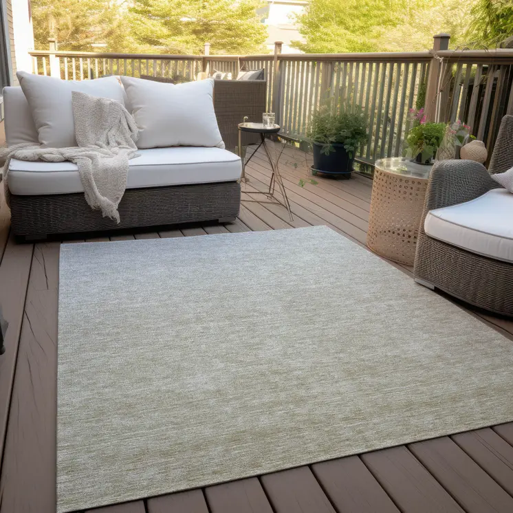 10' X 14' Beige Tan And Taupe Ombre Washable Indoor Outdoor Area Rug