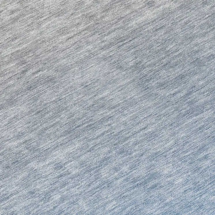 8' Denim Blue And Gray Round Ombre Washable Indoor Outdoor Area Rug