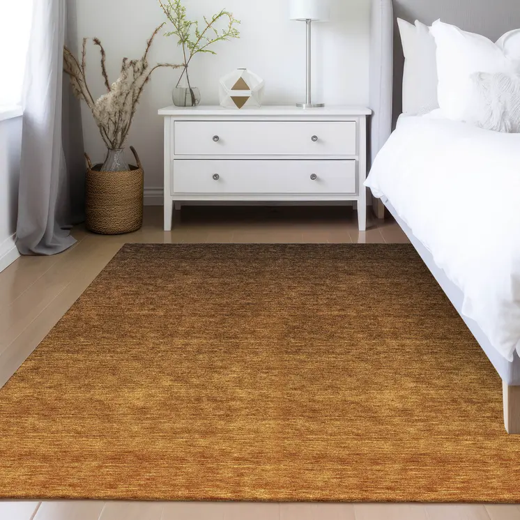 3' X 5' Chocolate And Brown Ombre Washable Indoor Outdoor Area Rug