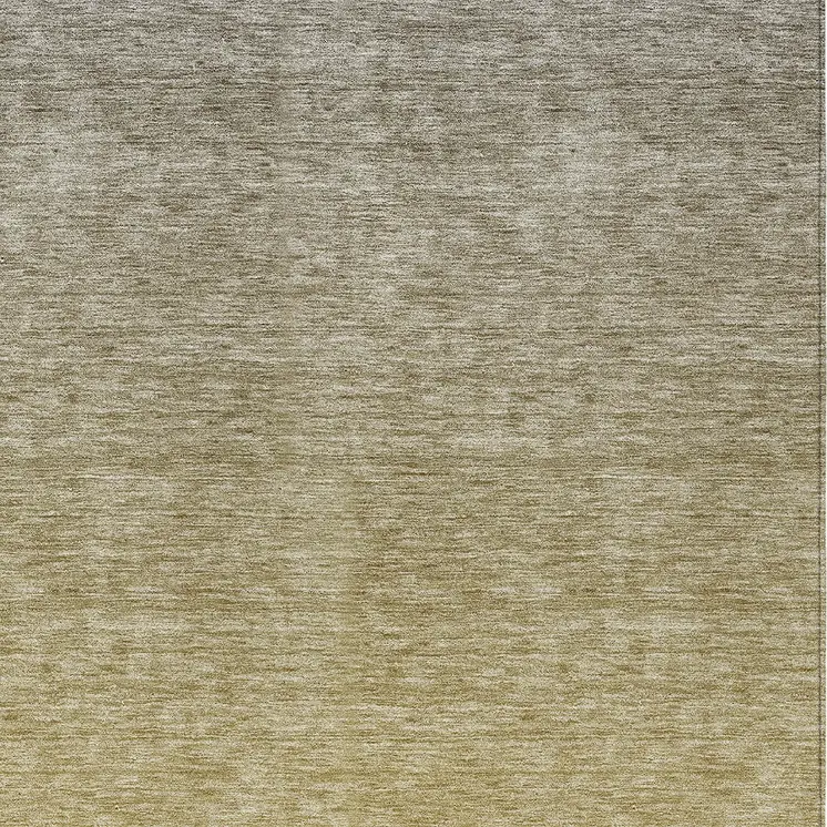 3' X 5' Gold Beige And Taupe Ombre Washable Indoor Outdoor Area Rug