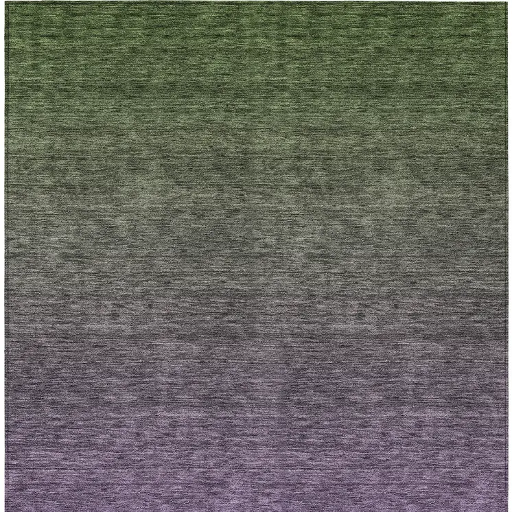 8' X 10' Purple Charcoal And Green Ombre Washable Indoor Outdoor Area Rug
