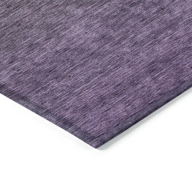 8' X 10' Purple Charcoal And Green Ombre Washable Indoor Outdoor Area Rug
