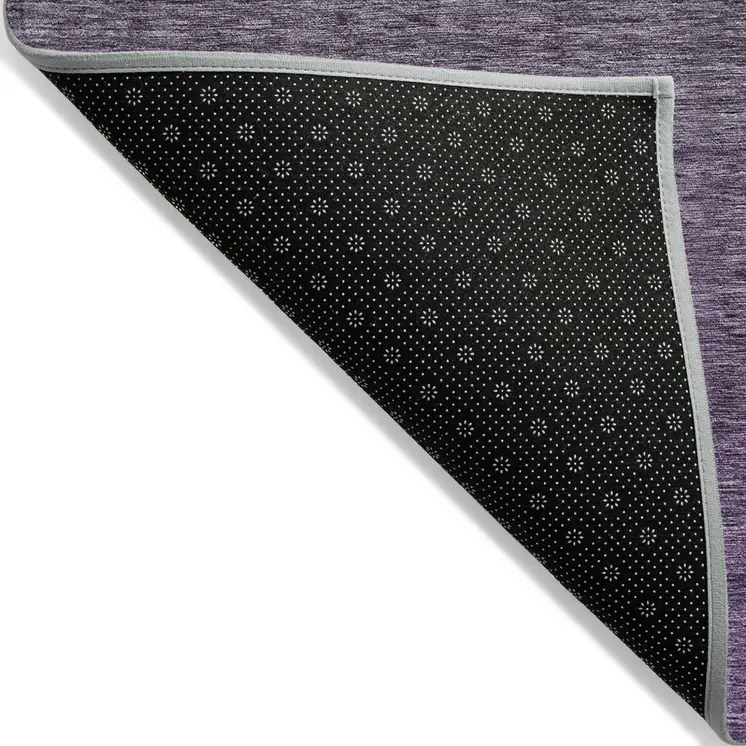 9' X 12' Purple Charcoal And Green Ombre Washable Indoor Outdoor Area Rug