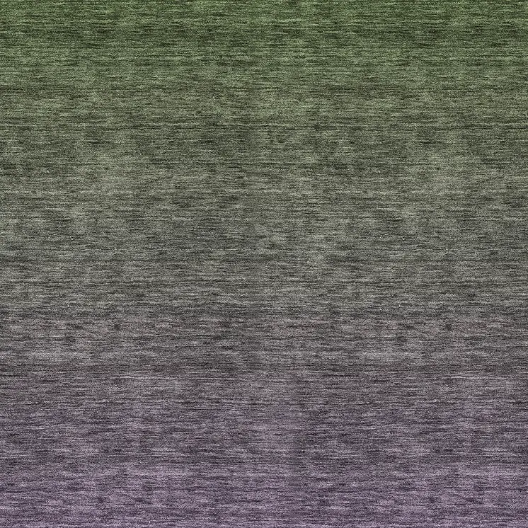9' X 12' Purple Charcoal And Green Ombre Washable Indoor Outdoor Area Rug