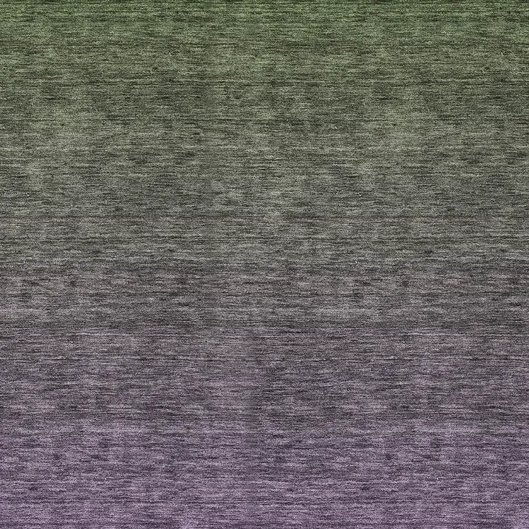 10' X 14' Purple Charcoal And Green Ombre Washable Indoor Outdoor Area Rug