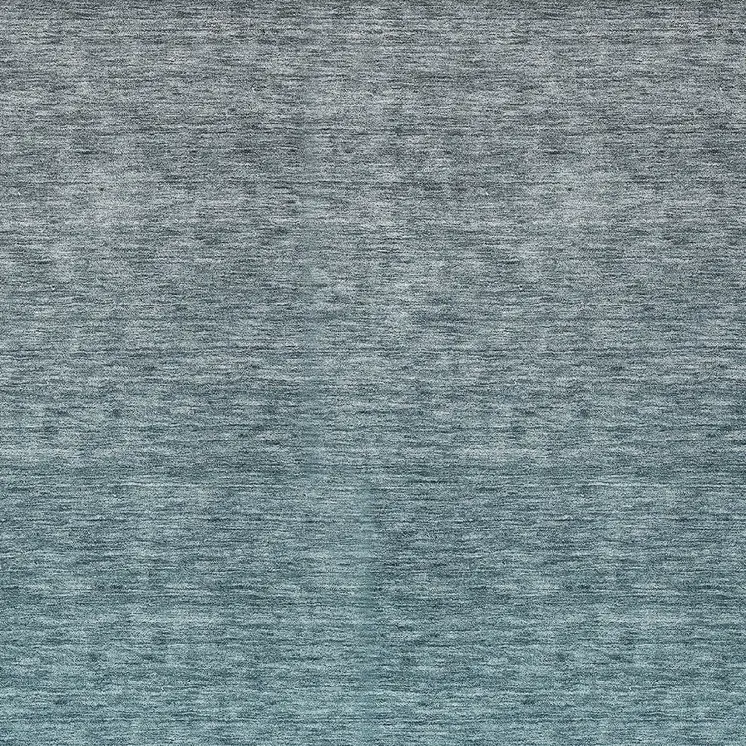 9' X 12' Teal Blue Gray And Charcoal Ombre Washable Indoor Outdoor Area Rug