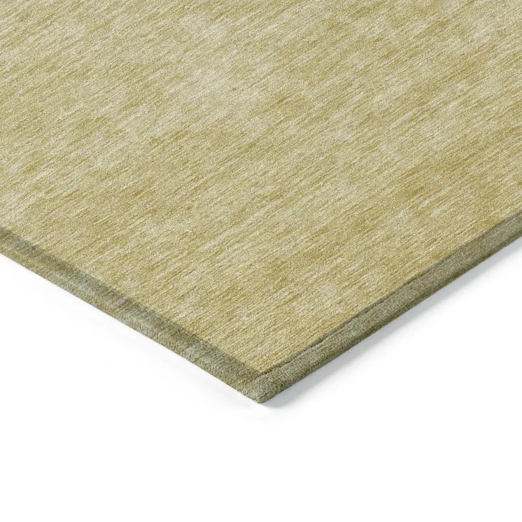 10' X 14' Wheat Gold And Tan Ombre Washable Indoor Outdoor Area Rug