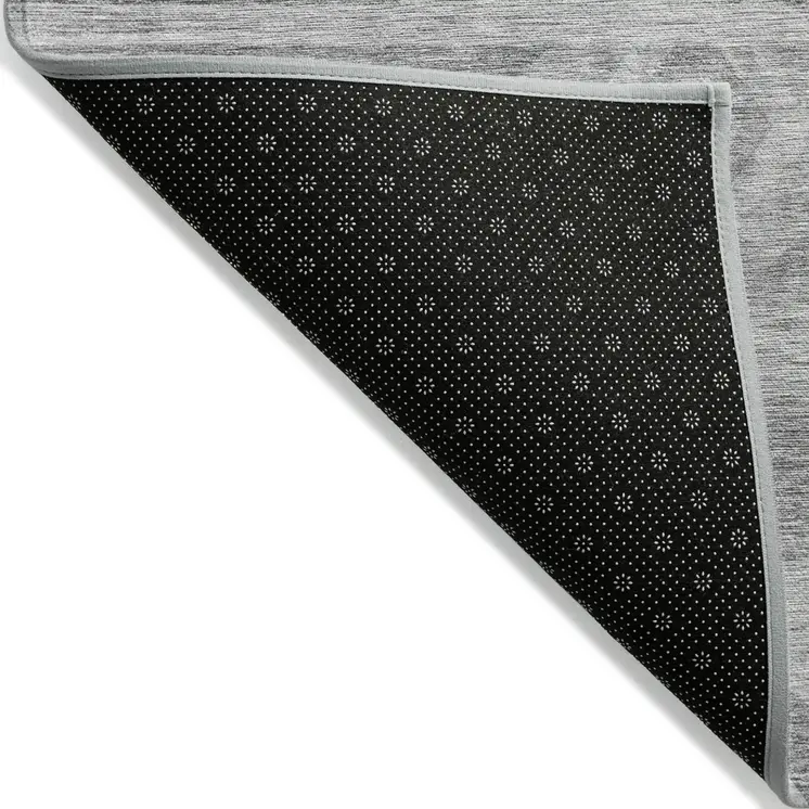 9' X 12' Silver Gray And Charcoal Southwestern Washable Indoor Outdoor Area Rug