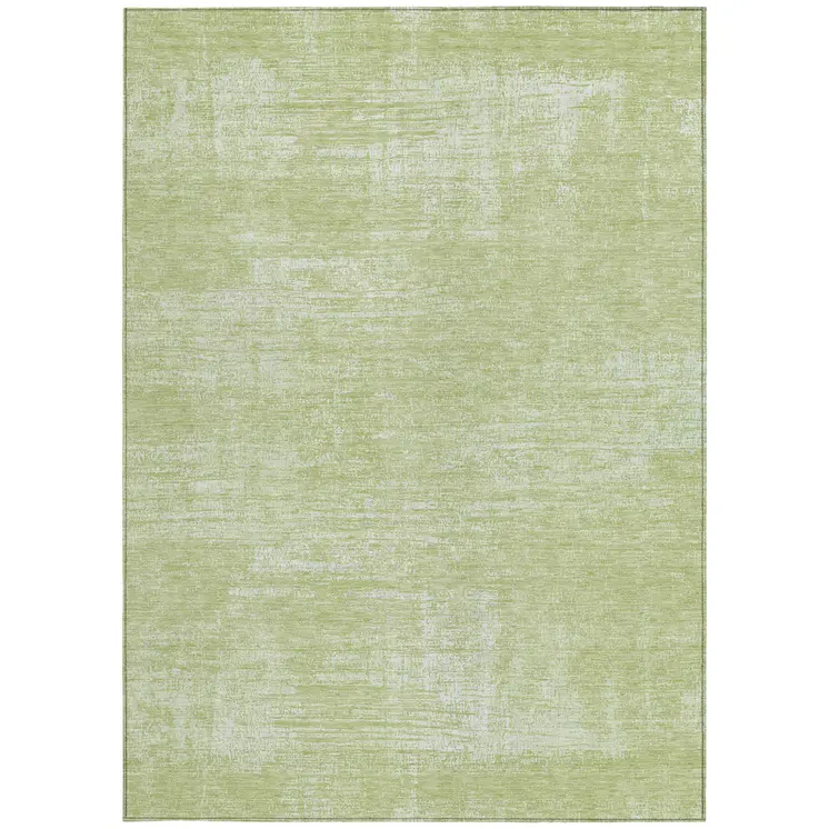 3' X 5' Sage Artichoke Green And Mint Green Abstract Washable Indoor Outdoor Area Rug