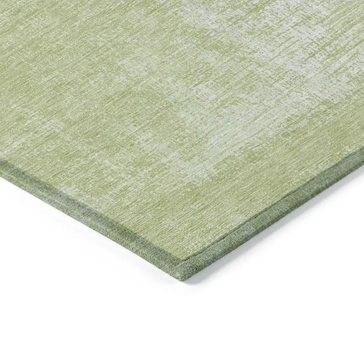 5' X 8' Sage Artichoke Green And Mint Green Abstract Washable Indoor Outdoor Area Rug