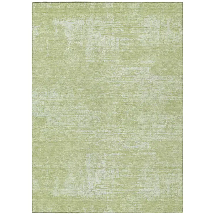 8' X 10' Sage Artichoke Green And Mint Green Abstract Washable Indoor Outdoor Area Rug