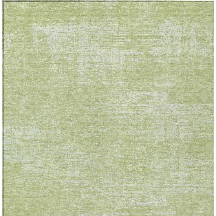8' X 10' Sage Artichoke Green And Mint Green Abstract Washable Indoor Outdoor Area Rug