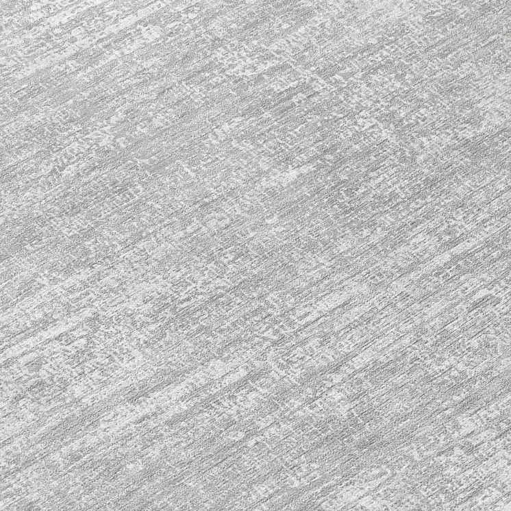 8' Silver And Gray Round Abstract Washable Indoor Outdoor Area Rug