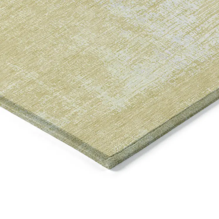 5' X 8' Wheat And Tan Abstract Washable Indoor Outdoor Area Rug