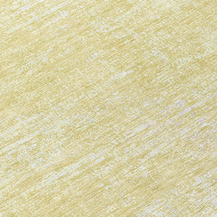 8' Wheat And Tan Round Abstract Washable Indoor Outdoor Area Rug