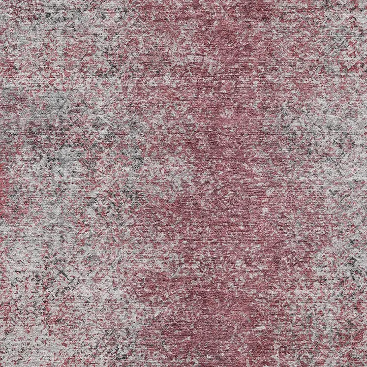 10' X 14' Merlot Silver And Gray Oriental Washable Indoor Outdoor Area Rug
